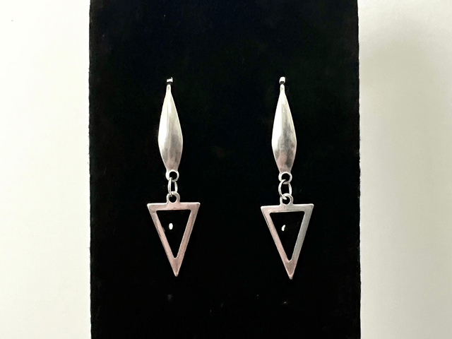 Stainless Steel Triangle Drop Earrings