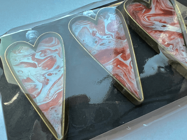 Fluid Art Ornaments - set of 3