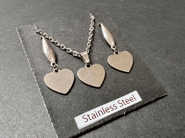 Heart Jewellery Set | Stainless Steel