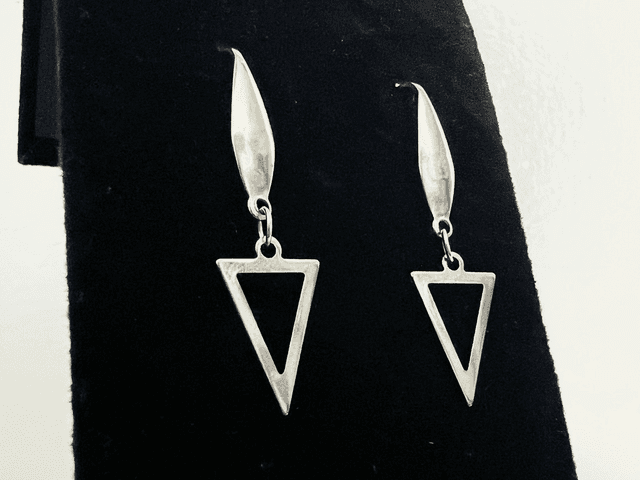 Stainless Steel Triangle Drop Earrings